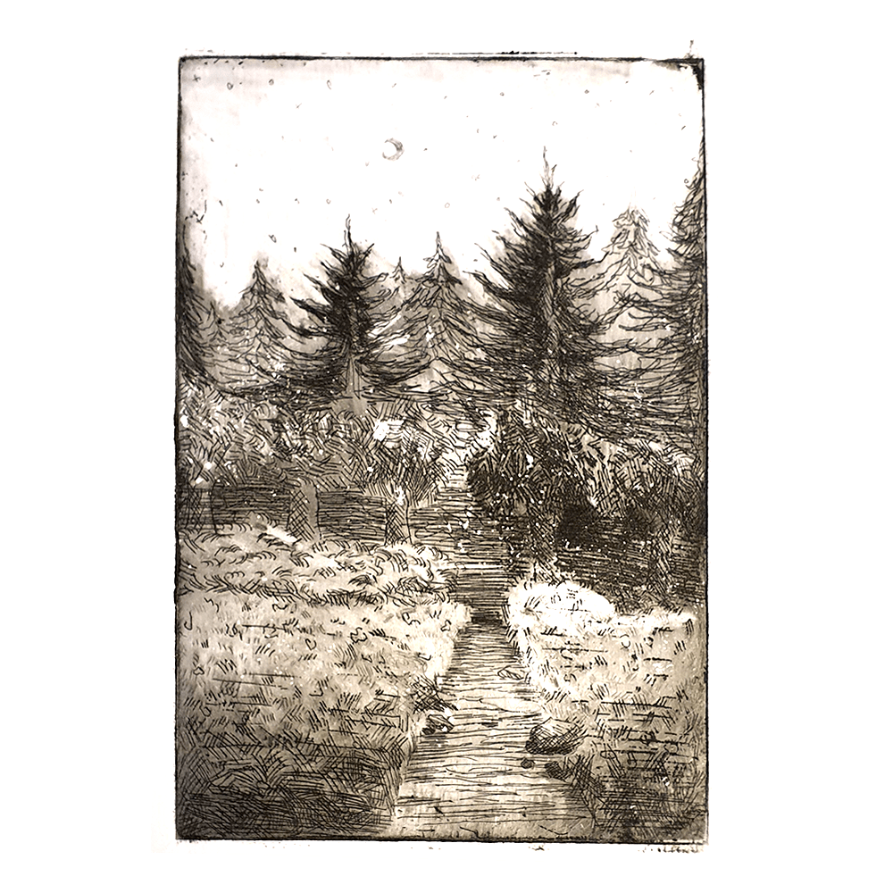 photo de la gravure à l'eau forte